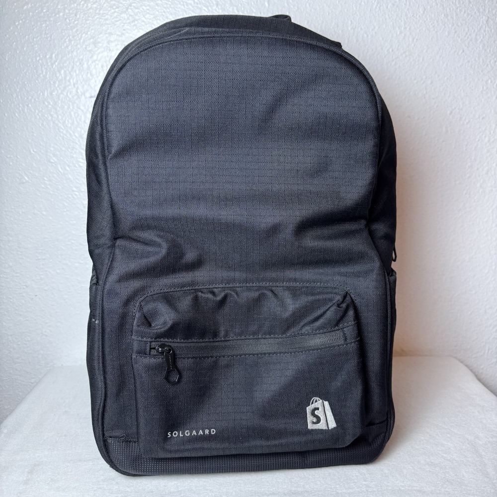 Solgaard Shore-Tex Daypack Backpack Laptop Black Bag Recycled Plastic Pockets
